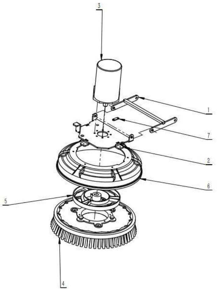 Ulsonix TOPCLEAN BATA 2200 - Мотор на четката - 1
