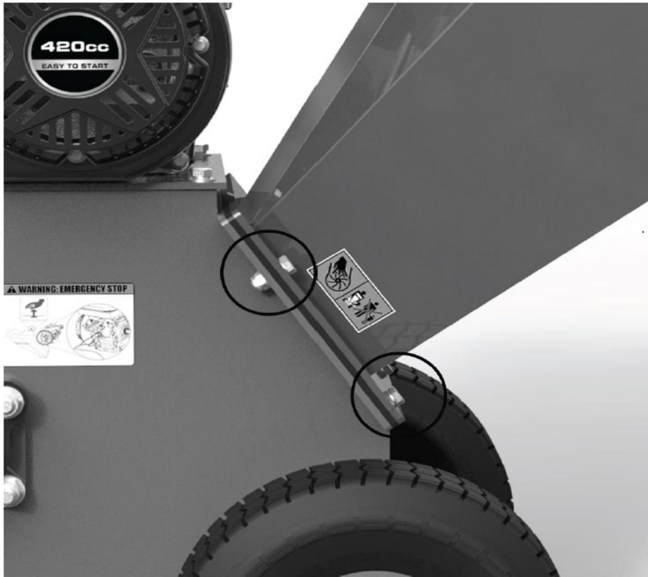 Hillvert HT-HECTOR-1200A - 4) Einbau des Verladebalgs - 1