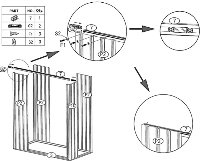 PART NO. Qty. 7 1 G2 2 F1 3 S2 3 S2 F1 7 P2 7 ⑦ ⑦ ⑦ ⑦ G2 P2 P2 P1D P2 3