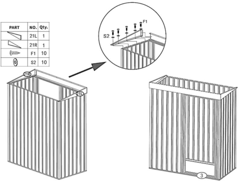 PART NO. Qty. 21L 1 21R 1 F1 10 S2 10 F1 S2 3