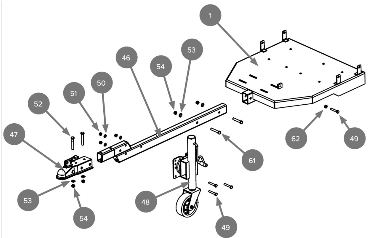 Hillvert HT-HECTOR-1200A - 3) Attacco per gancio di traino - 1