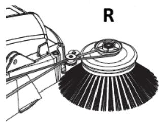 Technical illustration of a cleaning or dust removal device with a circular component and blade (no text or symbols)
