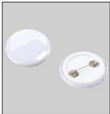 Two white circular electronic components with a small metallic pin, placed side by side on a plain gray background (no text or symbols visible)