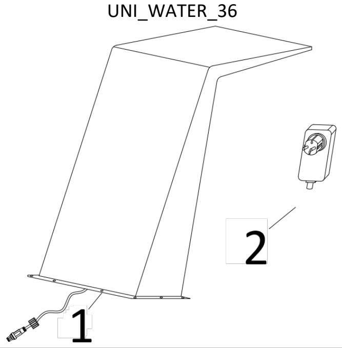 Uniprodo UNI_WATER_54 - Beschrijving van het apparaat - 1