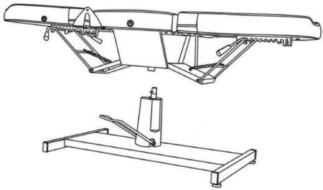 Technical line drawings of two mechanical devices, one with a handle and spring mechanism, the other with a lever mechanism (no text or symbols)