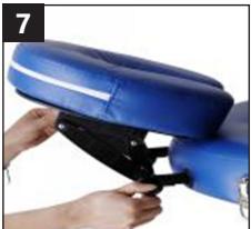 Close-up of hands holding a blue ergonomic seatbelt device (no visible text or symbols)