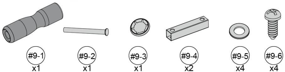 #9-1 x1 #9-2 x1 #9-3 x1 #9-4 x2 #9-5 x4 #9-6 x4