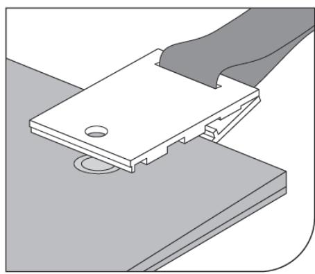 Technical illustration of a mechanical clamp or bracket assembly (no text or symbols visible)