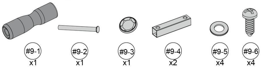 #9-1 x1 #9-2 x1 #9-3 x1 #9-4 x2 #9-5 x4 #9-6 x4