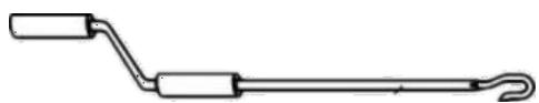 Simple line drawing of a mechanical lever or spring (no text or symbols)