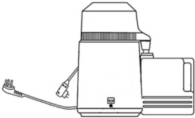 Line drawing of a portable electronic device with attached cable and ports (no text or symbols)