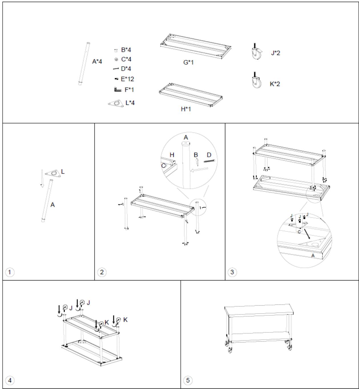 A*4 B*4 C*4 D*4 E*12 F*1 L*4 G*1 J*2 K*2 H*1 ① ② ③ ④ ⑤
