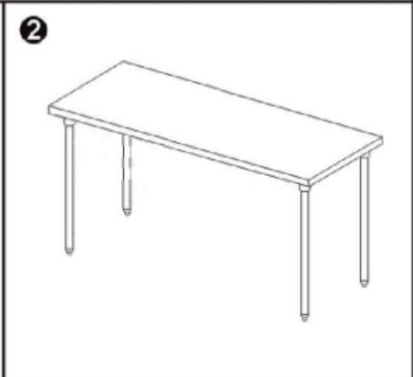 Line drawing of a four-legged table with four legs and a flat top (no text or symbols)
