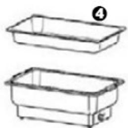 Two hand-drawn rectangular containers, one open top and one closed bottom, with a small label (4) in the top left corner.