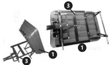 Technical diagram of a mechanical device with numbered components (1, 1, 3, 3) and no visible text or symbols.