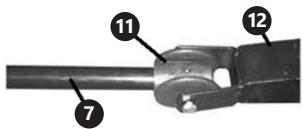 Technical diagram of a mechanical component with numbered parts labeled 7, 11, and 12