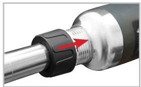 Close-up of a mechanical component with a red arrow indicating direction (no text or symbols visible)