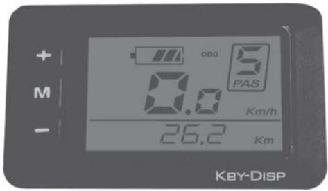 + M - 0.8 000 5 PAS Km/h 26.2 Km KEY-Disp