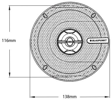 116mm 138mm BLAUPUNKT