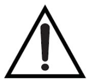 Warning symbol: black exclamation mark inside a triangle (no text or numbers)