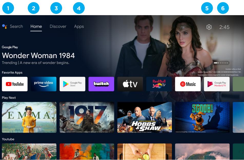 1 2 3 4 5 6 Search Home Discover Apps Google Play Wonder Woman 1984 Trending | A new era of wonder begins. Favorite Apps YouTube prime video Google Play Store twitch Apple TV Red Bull TV Music Google Play Movies & TV Play Next EMMA. 1917 HOBBS & SHAW SGOO! Youtube