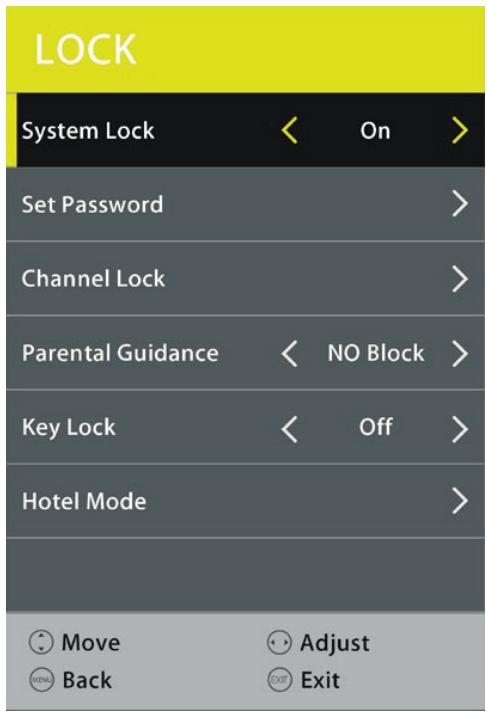 BLAUPUNKT BP4000F - LOCK MENU - 1