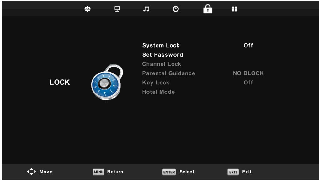 BLAUPUNKT BP4000HDV7100 - LOCK MENU - 1