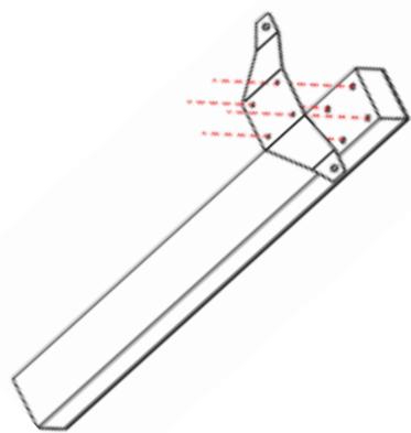 Heatstrip Intense Portable Model THY2200P - Install Heater Bracket to the Top Post - 2