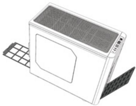 Fractal Design ARC Midi R2 - 防塵フィルタの清掃 - 1
