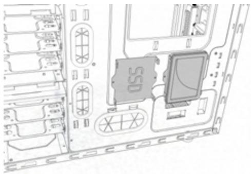 Fractal Design Arc Mini R2 - Возможность установки твердотельных жестких дисков за системной платой - 1