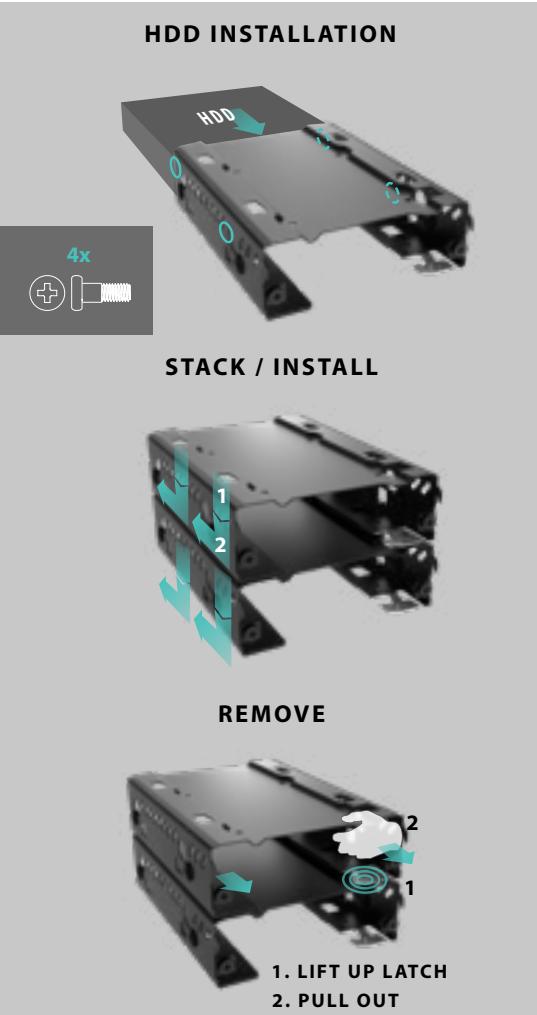 Phanteks ENTHOO PRO II SERVER EDITION - 3.5" HDD INSTALLATION - 1