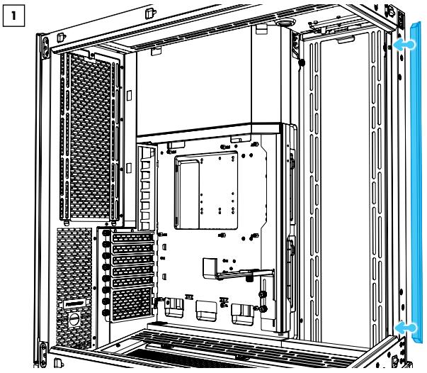 Phanteks NV7 Premium D-RGB Kit - INSTALL RIGHT SIDE D-RGB STRIP - 1