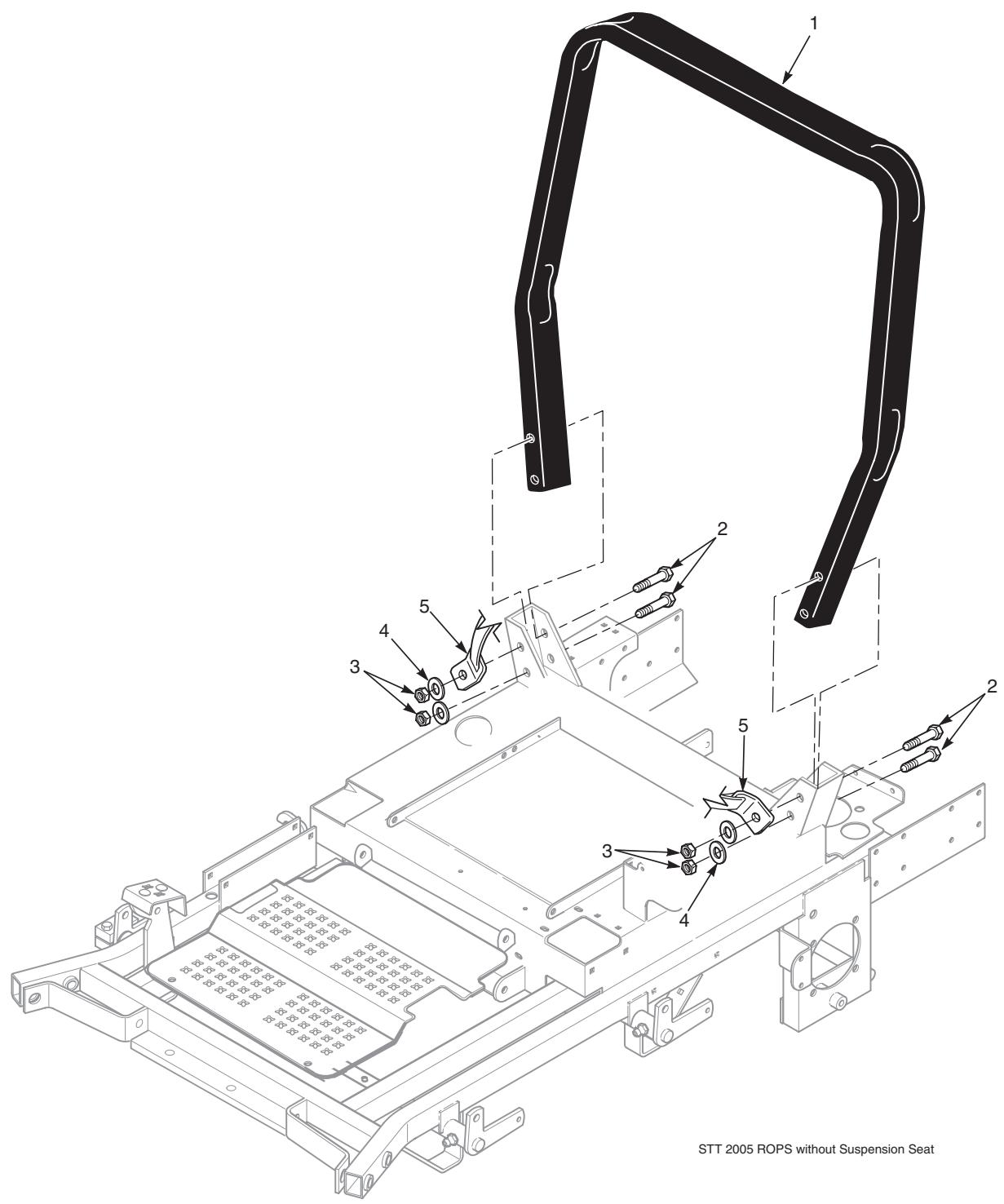 Scag STT - STT ROLL OVER PROTECTION SYSTEM - WITHOUT SUSPENSION SEAT - 1
