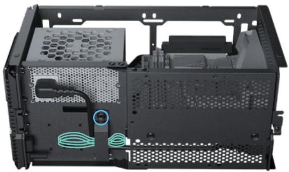 Phanteks Shift XT - Bottom compartment cable management - 1