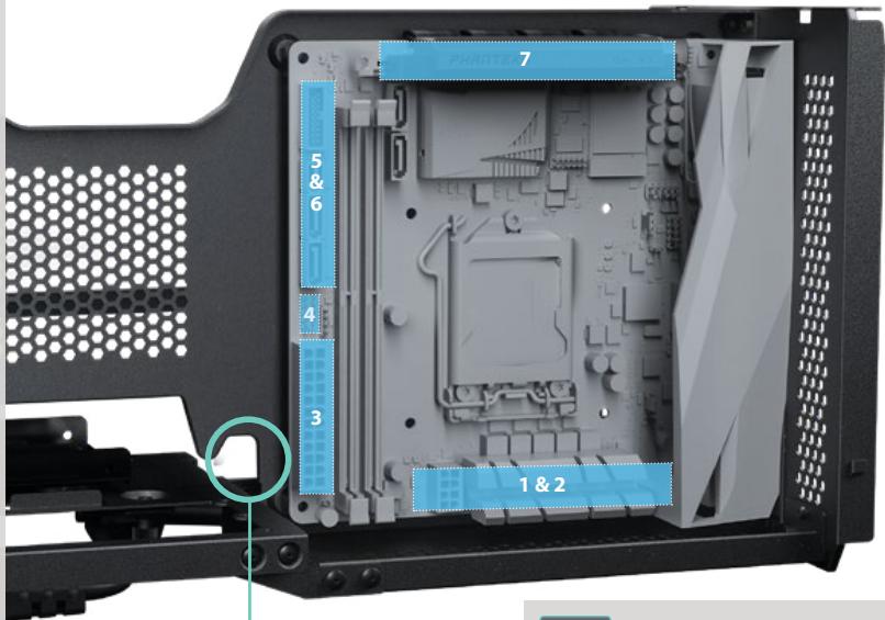 Phanteks Shift XT - It is recommended to connect all motherboard cables at this stage: - 4