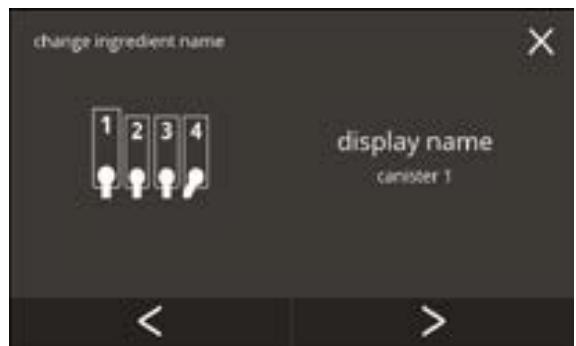 Bravilor Bolero 43 D - Name der Zutat ändern - 2