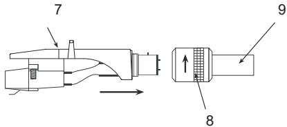 DUAL DTJ 303 USB - Installing the tone arm head - 1