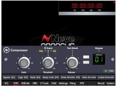 AMS Neve GENESYS - Only functions if at least one Dynamics processing cassette is fitted in the console. - 1