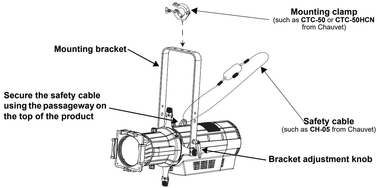 Chauvet Professional Ovation E 930VW - Mounting Diagram - 1