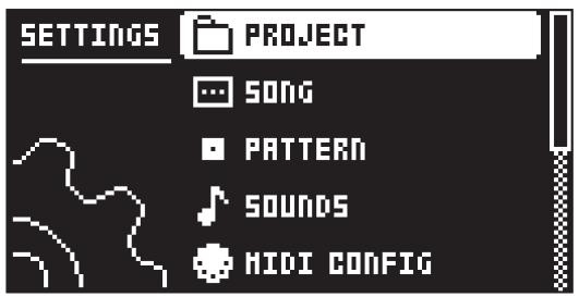 Elektron Digitone - SETTINGS MENU - 1