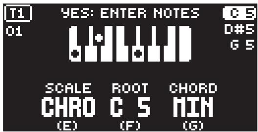 Elektron Digitone - TRACK NOTE MENU - 1