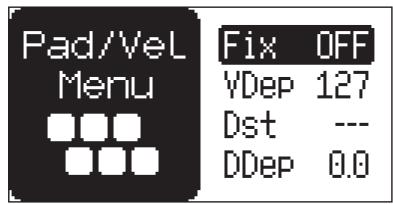 Elektron Model:Samples - PAD/VEL MENU - 1