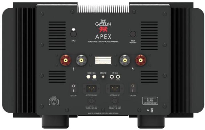 Gryphon Audio Apex v.1.0 - Rear Panel, Apex Mono - 1