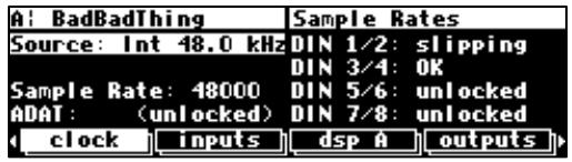 EVENTIDE H8000FW - The Status of The Digital Inputs When Using the Internal Clock - 1