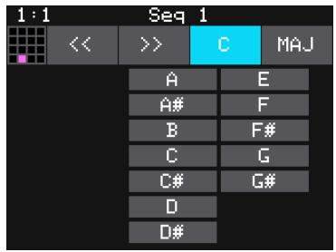 1010music BLACKBOX 1.5 - To Select a Scale on the Grid Keyboard: - 1