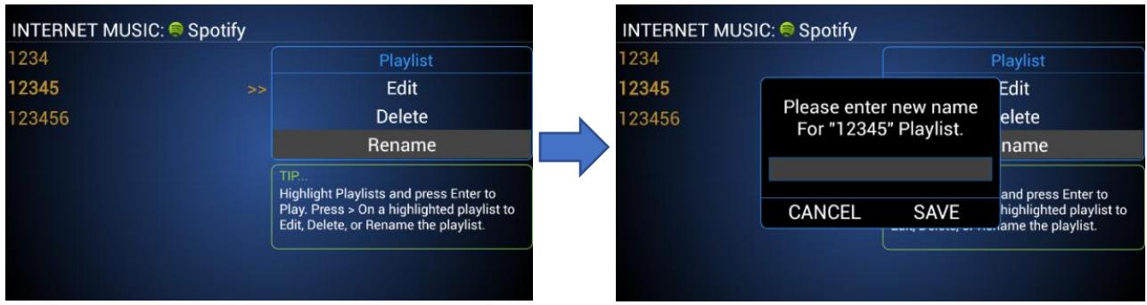 Cary Audio DMS 650 - To Rename a Playlist - 1