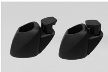 Two black plastic mechanical components with handles, shown against a plain background (no text or symbols)