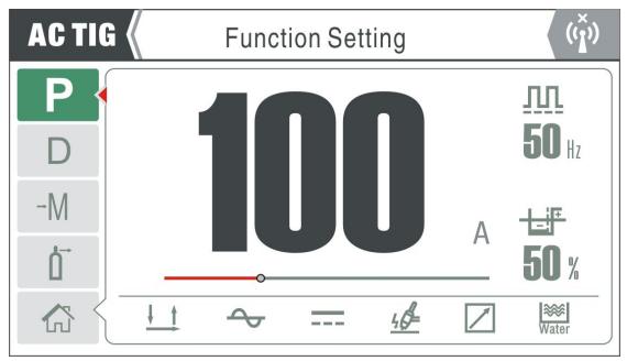 JASIC TIG200PACDC PFC LCD - Funktionseinstellung - 1