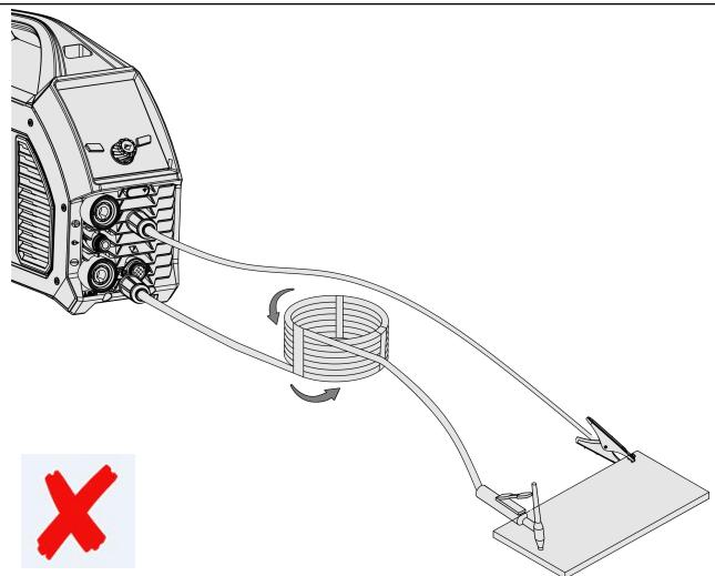 JASIC TIG200PACDC PFC LCD - BITTE BEACHTEN! Wenn Sie lange Verlängerungskabel (Brennerkabel und Erdungskabel) verwenden möchten, müssen Sie darauf achten, dass der Querschnitt des Kabels dementsprechend größer ist, um den Spannungsabfall durch die Kabellänge zu verringern. - 2
