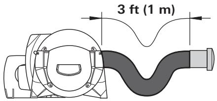 3 ft (1 m)